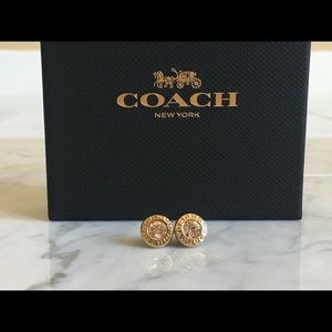 Coach Gold Stud Earrings